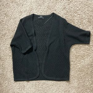 Short sleeve crochet knit cardigan